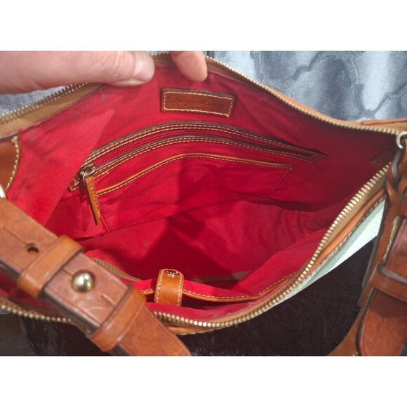 Dooney & Bourke White Peeble Grain Leather Hobo Shoulder Bag - Picture 6 of 8